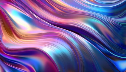 shimmering holographic background with iridescent waves of color smooth satinlike texture creates a futuristic and mesmerizing visual effect perfect for a modern techinspired design