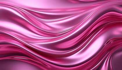 Wall Mural - shiny pink liquid chrome metal texture smooth satin background abstract illustration