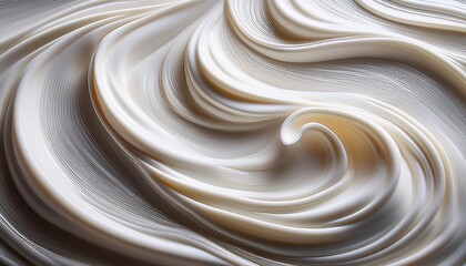 smooth white whipped cream swirl texture delectable food background closeup