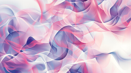 Poster - Flowing and ethereal visual created by pink and blue swirls in an abstract background