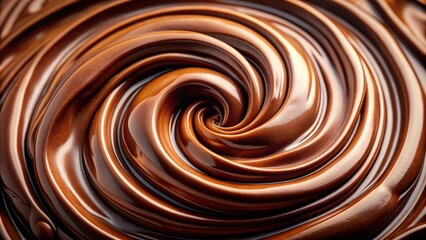 Poster - Close up of an astonishing chocolate swirl dessert, chocolate, swirl, decadent, delicious, creamy, sweet, dessert