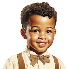 Wall Mural - PNG  Child portrait smile white background.