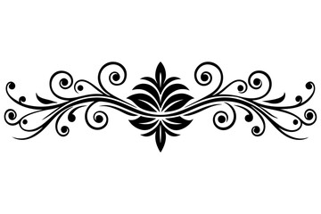 Poster - Floral curves Ornament design Vector