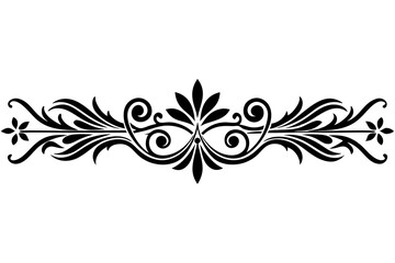 Poster - Floral curves Ornament design Vector