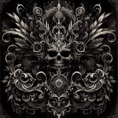 Poster - 23 gothic a dark and moody design with intricate patterns ornate
