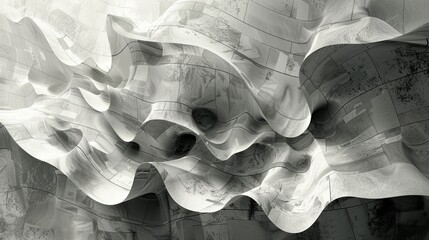 Poster - smooth gradients and rough creating a visually intriguing design in a monochromatic color schemes