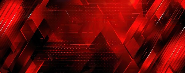 Abstract red and black geometric background with blurred lines and shapes. Perfect for modern designs and presentations.