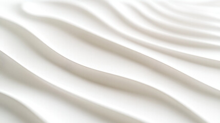 Wall Mural - White Wavy Abstract Background.