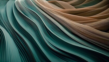 Poster - Abstract organic lines as panorama wallpaper background