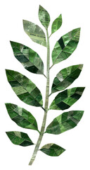 Canvas Print - PNG Eco-friendly leaf collage art