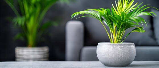 Sticker -  Two potted plants on separate tables