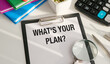 © Inna - What is your plan question on note book at office desktop