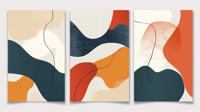Vector collection of contemporary, simple, abstract creative backdrops with text copy space - social media story design templates, Generative AI.