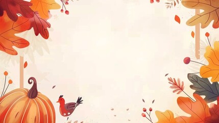 Wall Mural - Thanksgiving background. Autumn harvest