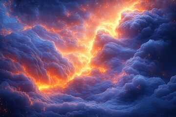 Wall Mural - psychedelic dreamscape with luminous mushrooms swirling fractal patterns vibrant colors merging into
