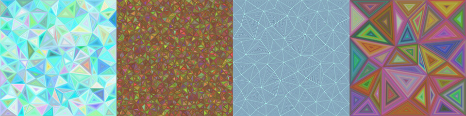 Poster - Abstract triangle polygon background set