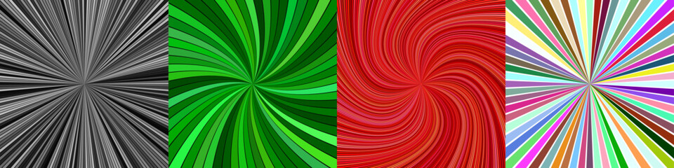 Poster - Abstract geometric ray burst background set