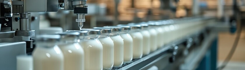 Sticker -  Automated packaging machine jars of milk or milk