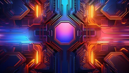 Poster - abstract technology background