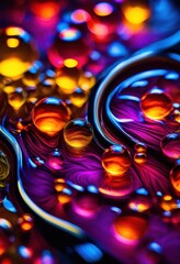 Wall Mural - vibrant close showcasing dynamic chemical interactions laboratory settings vivid colors intriguing p