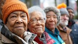 A group of older adults participating in a protest, advocating for policy changes that affect seniors