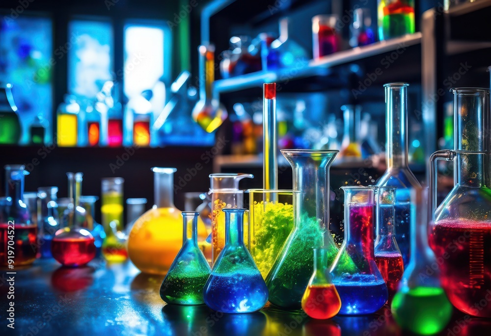 vivid exploration colorful laboratory chemical reactions showcasing ...