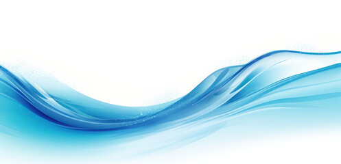 Canvas Print - PNG  Abstract blue water waves illustration