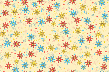 Wall Mural - floral seamless pattern