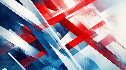 Fototapete - Vibrant Mix of Red, White, and Blue in Seamless Abstract