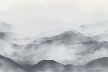 png abstract misty mountain landscape texture, transparent background