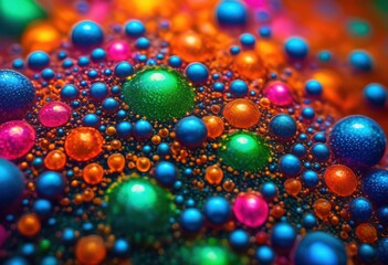 Wall Mural - stunning close vivid chemical interactions showcasing colorful reactions dynamic molecular patterns,
