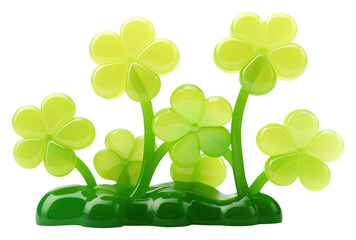 Sticker - PNG Simple flowers and a green bush plant leaf food.