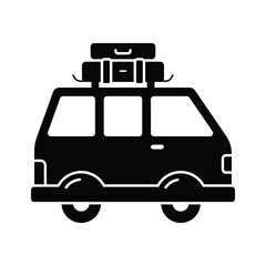 Wall Mural - Get a glimpse of travel van icon, transportation vector illustration