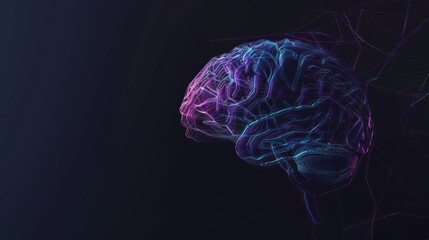 Poster - Abstract Brain Illustration
