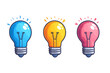 © Helen - Illustrated light bulb glowing brightly on a vibrant background, symbolizing creativity, innovation, and bright ideas.