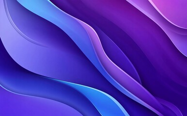 Wall Mural - Abstract background with blue and purple wavy shapes.