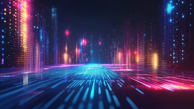 Abstract dot point connect 