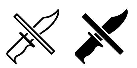 Poster - ofvs694 outlinefilledvectorsign ofvs - weapons prohibition zone vector icon . no weapons allowed sig