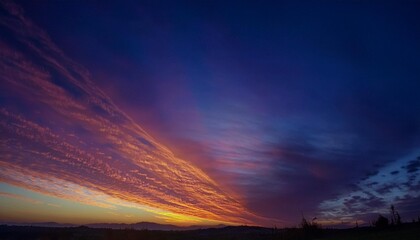 Wall Mural - Sunset with Colorful dramatic sky in the countryside