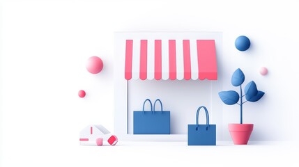 Poster - A settings screen design for an e commerce platform, allowing users to manage their addresses, payment methods, order history, and account details.
