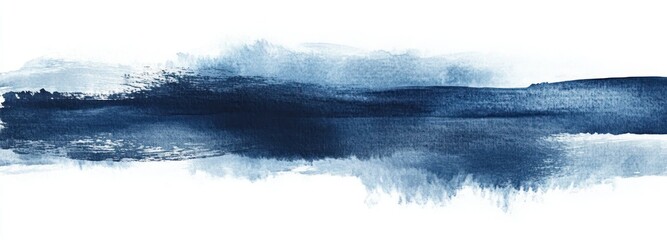 Canvas Print - Abstract Watercolor Background with Blue and White Tones