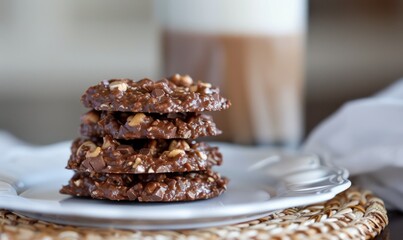 Canvas Print - No-Bake Peanut Butter Chocolate Cookies