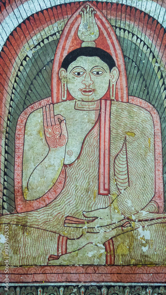 A Statue Of Lord Buddha At Lankatilaka Vihara Lankathilaka Temple Sri