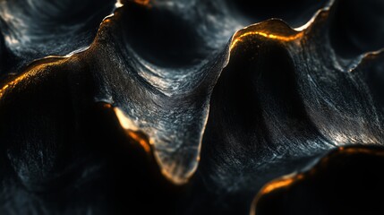 Poster - textured metallic surface showcasing intricate patterns and subtle lighting in a close-up view
