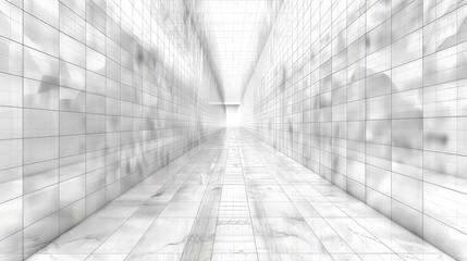 3D illustration Imagination architecture building construction perspective design,modern urban building line drawing abstract background. ai generated