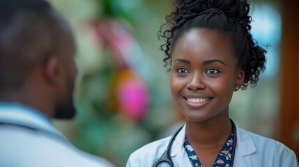 Wall Mural - Smiling Female Doctor in a Hospital