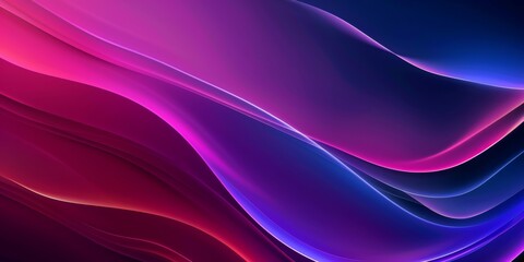 Poster - Vibrant and lively waves of pink, purple, and blue come together to create a striking dynamic abstract background