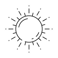 sun warm summer sunlight line icon vector. sun warm summer sunlight sign. isolated contour symbol bl