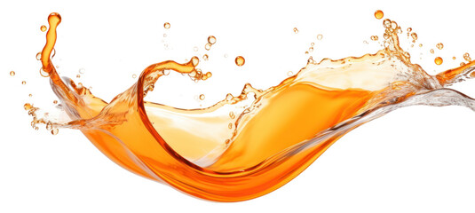 Wall Mural - PNG Vibrant orange liquid splash