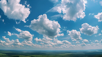 Beautifully beautiful view of the summer sky in blue